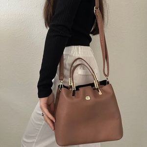 Light Brown Suede Handbag